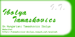 ibolya tamaskovics business card